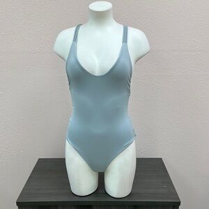 Stylish Gray Women's One-Piece Swimsuit